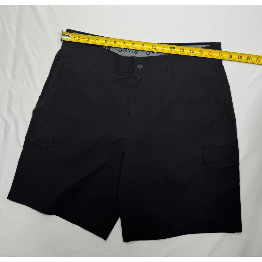 Orvis Men's Lightweight Tech Cargo Shorts Size 34 Hiking Outdoor Stretch